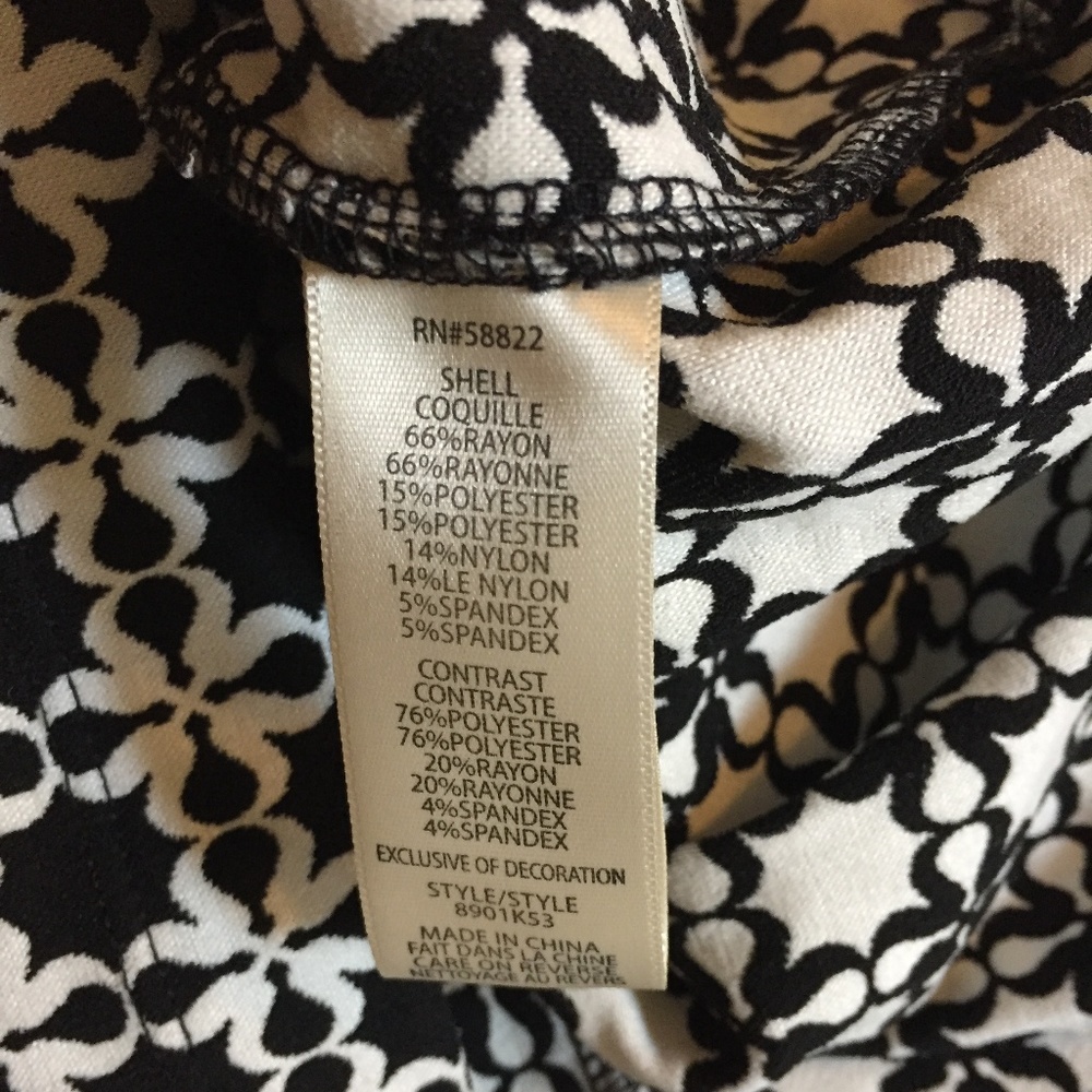 S O L D ! Max Studio NWT Kimono Sleeve Dress b/w M - Picture 8 of 8